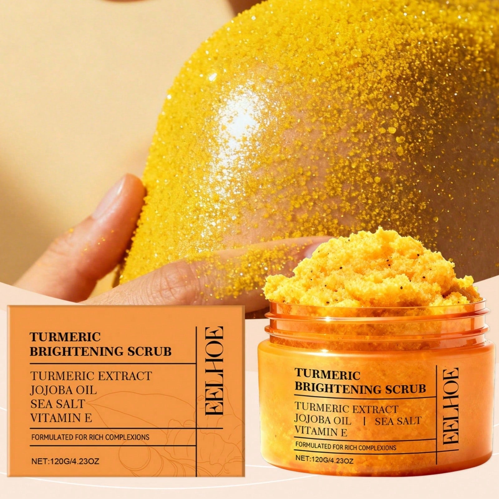 OUHOE Turmeric Body Scrub | 100g / 3.53 oz