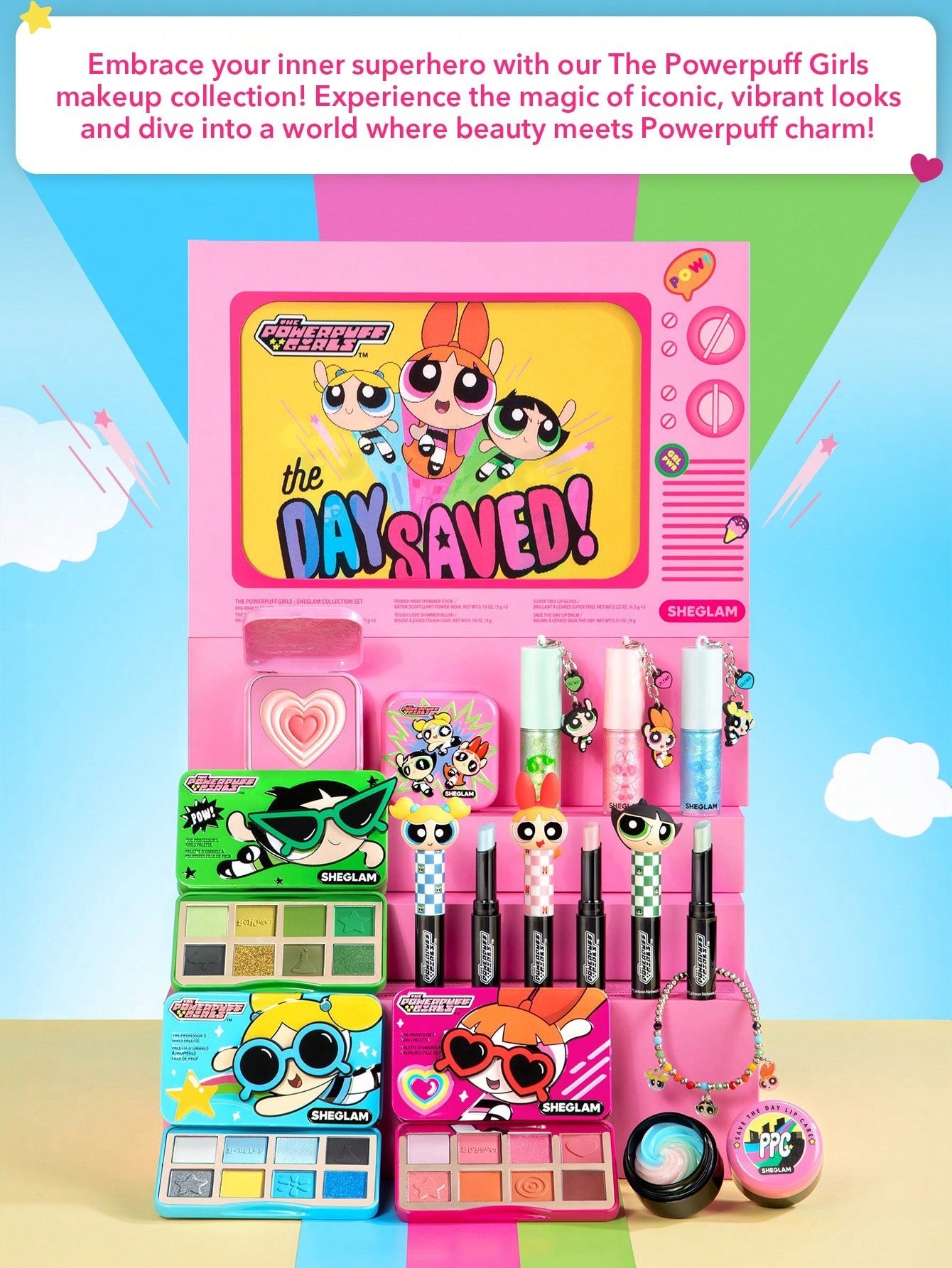 SHEGLAM x The Powerpuff Girls The Professor’s Girls’ Palette — Bubbles — 8 Shades