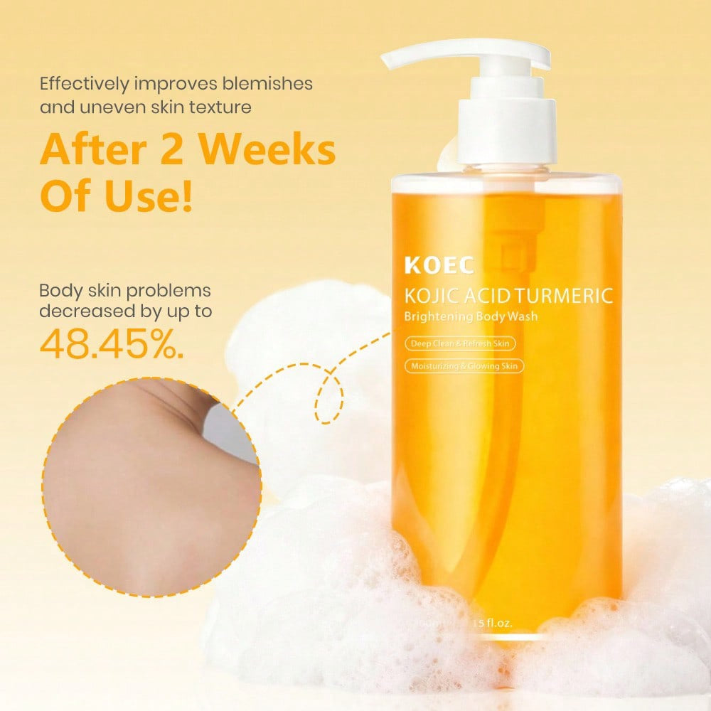 KOEC Kojic Acid Turmeric Brightening Body Wash | 300ml / 10.15 fl oz