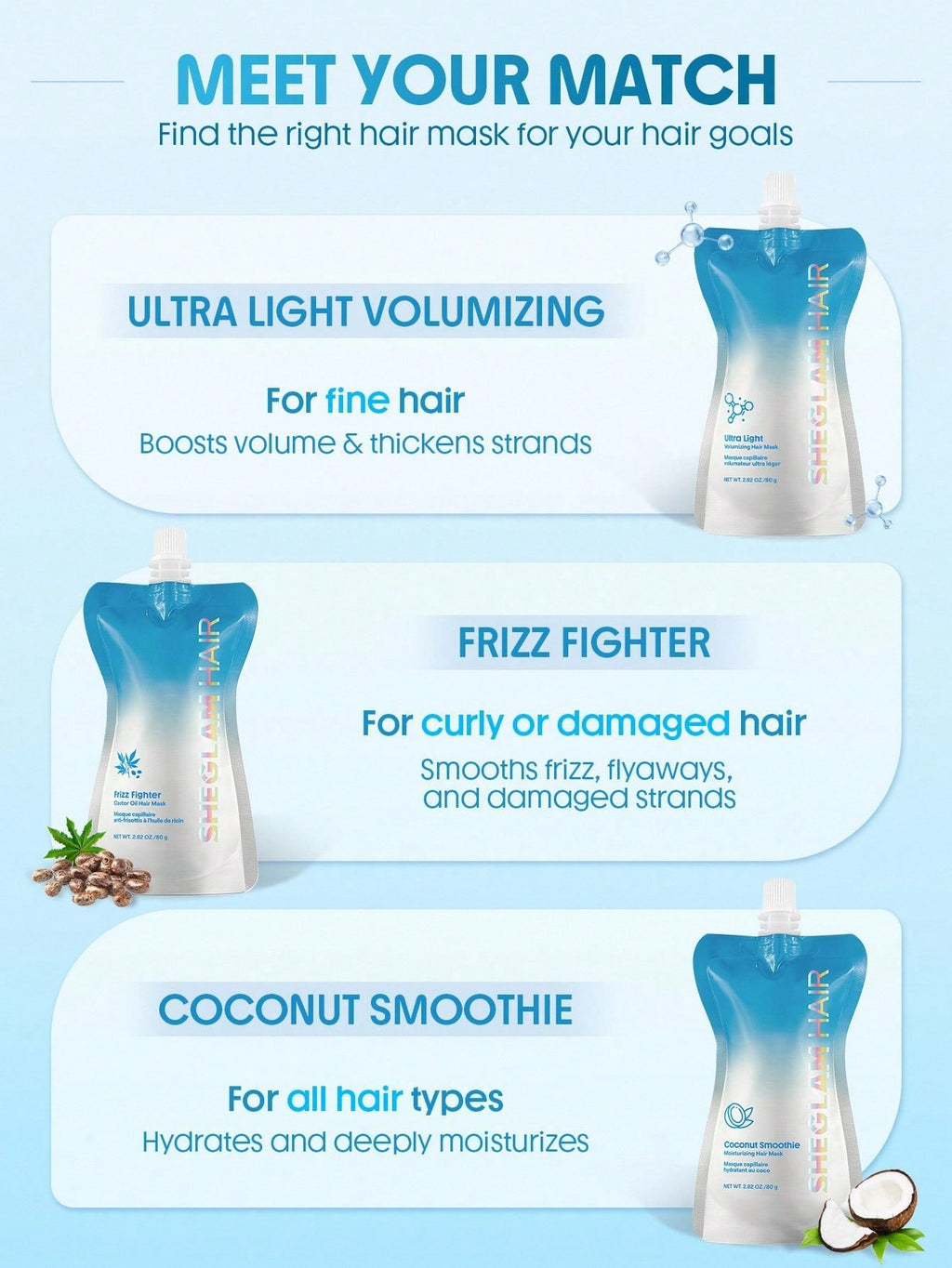 SHEGLAM Frizz Fighter Castor Oil Hair Mask — 80g