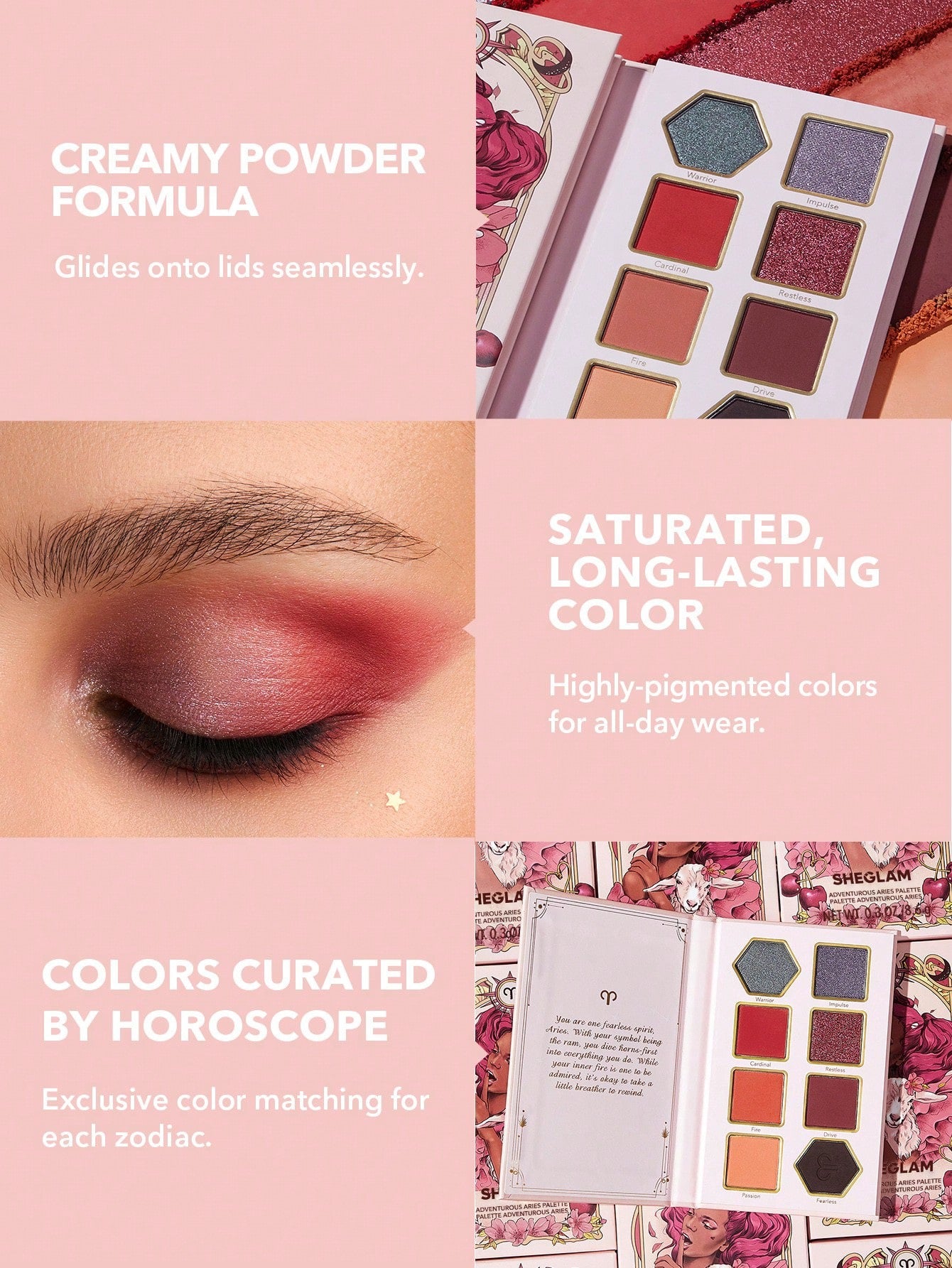 SHEGLAM Adventurous Aries Eyeshadow Palette — 8 Shades