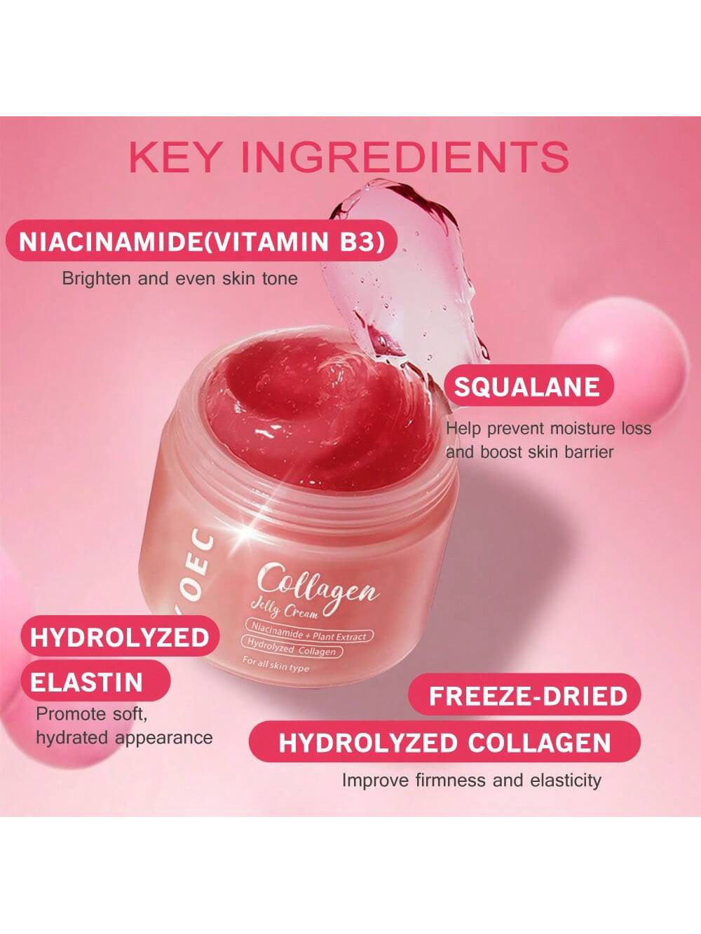 KOEC Collagen Jelly Cream — Niacinamide + Hydrolyzed Collagen