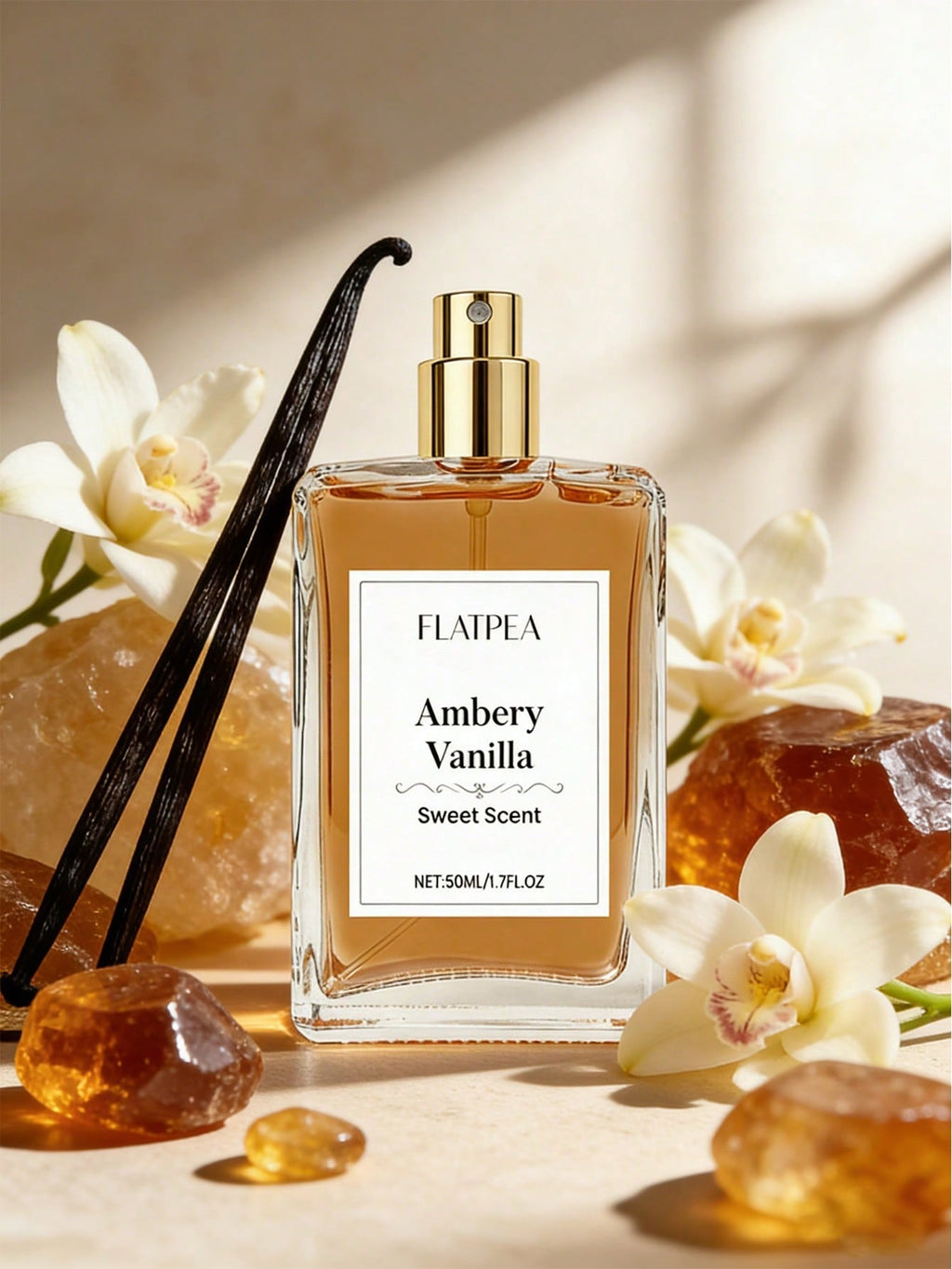 Flatpea Ambery Vanilla Eau de Parfum — Sweet Scent 50ml / 1.7 fl oz