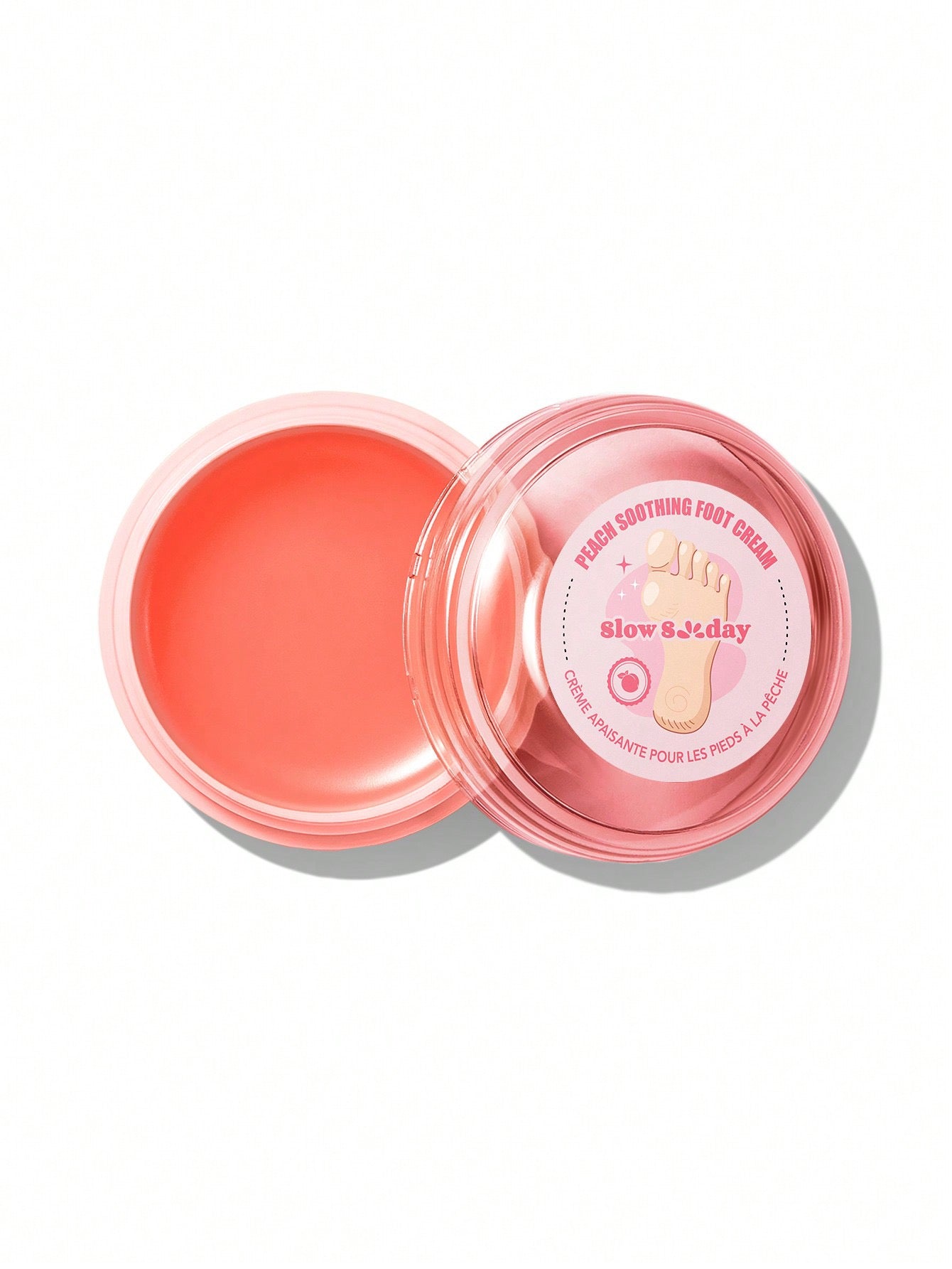Slow Sunday Peach Soothing Foot Cream | Full Body Softness | Soothing Relief, Pure Foot Care & Travel-Friendly | Peach Extract, Olive Oil & Vitamin E