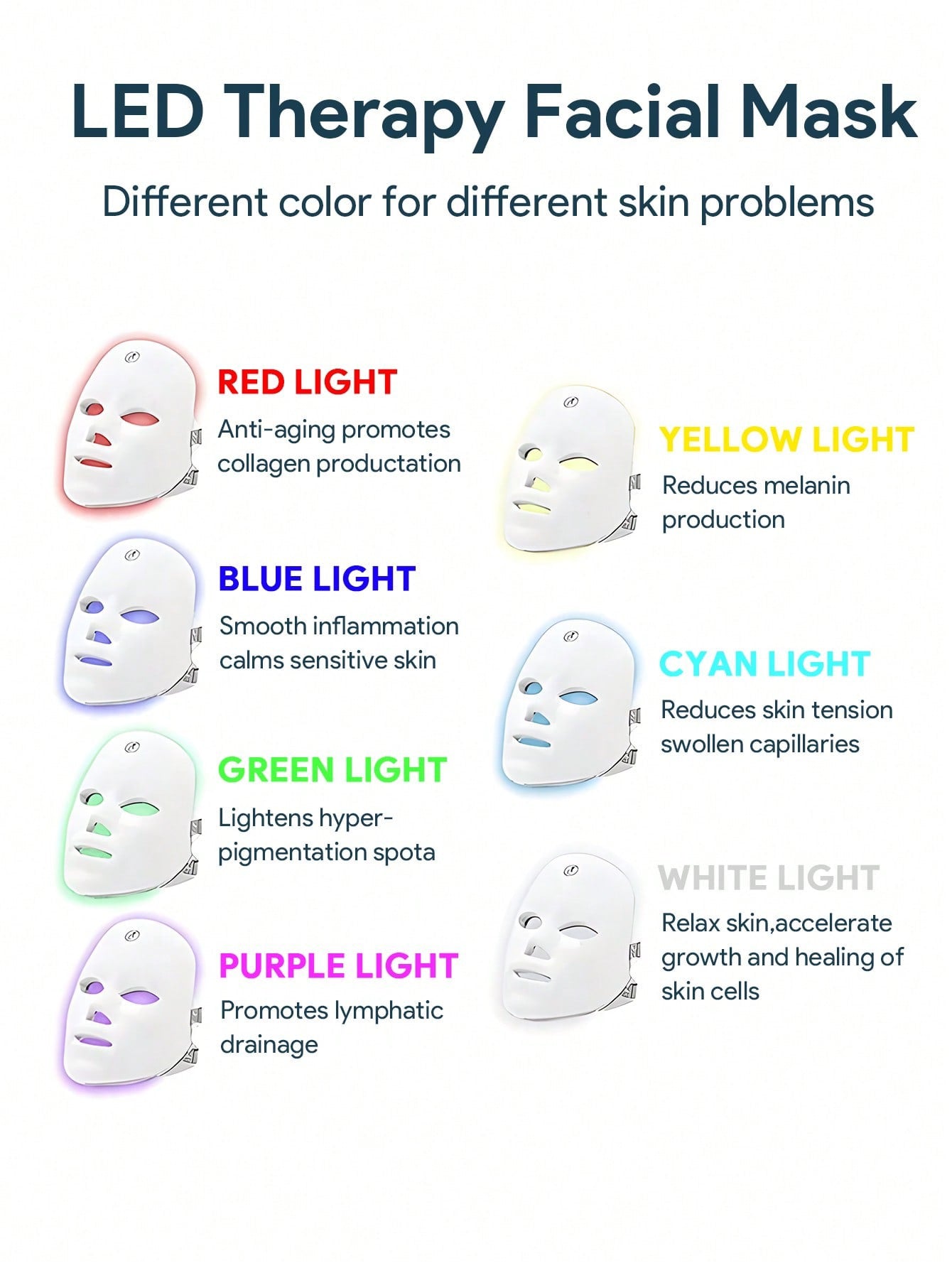 7-in-1 LED Therapy Facial Mask