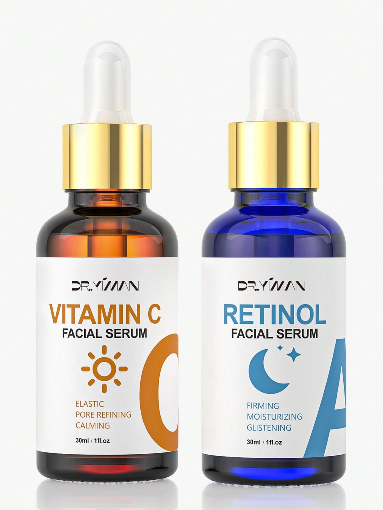 DR.YIMAN Day & Night Serum Duo — Vitamin C + Retinol