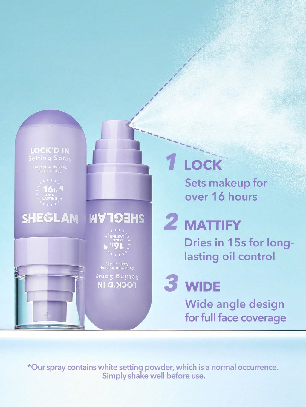 SHEGLAM Lock'd In Setting Spray — 16-Hour Makeup Lock